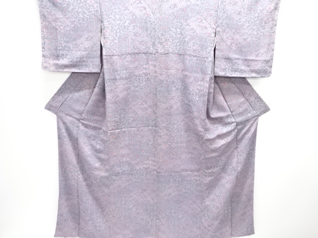 縮緬地 花鳥更紗に天女模様小紋着物